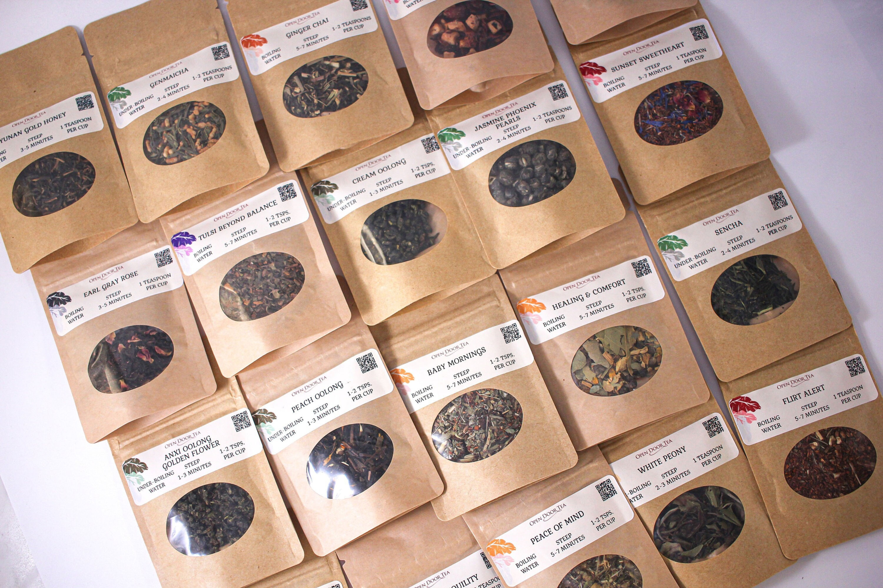 Loose Leaf Tea Samples! Variety of Green, Black, Oolong, Rooibos, Tulsi, and He