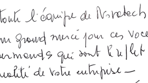 Voeux d'un de nos clients
