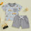 Thumbnail: Toddler Excavator Short Sleeve Tops with Elastic Waist Shorts Outfit