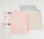 Aesthetic notebooks, a homework folder, and folders