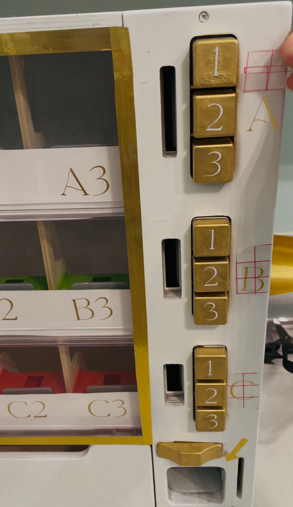 Process of making over the Melissa and Doug vending machine.