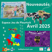 Les nouveautés du mois d'avril dans les espaces de jeux Ludik