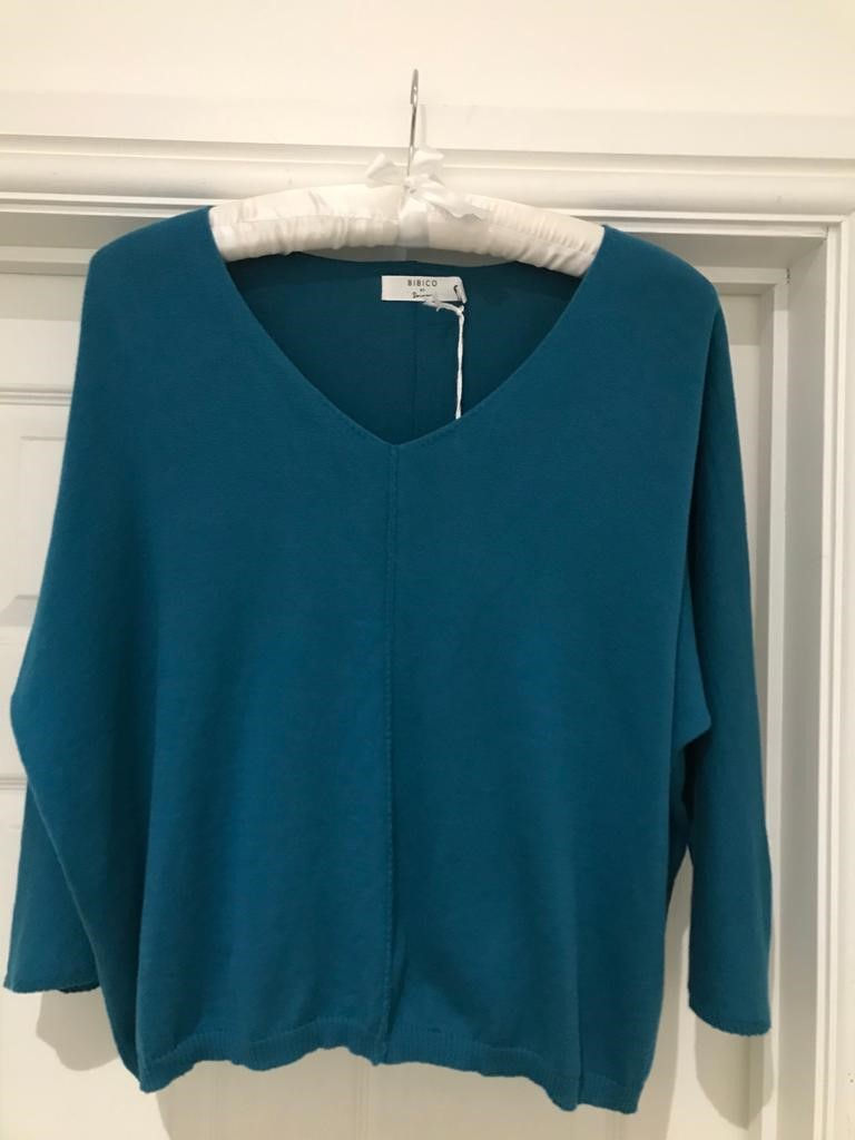 Emerald Biblico cotton V neck jumper