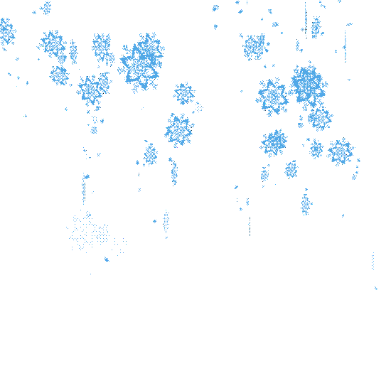 Blue snow crystals falling.gif
