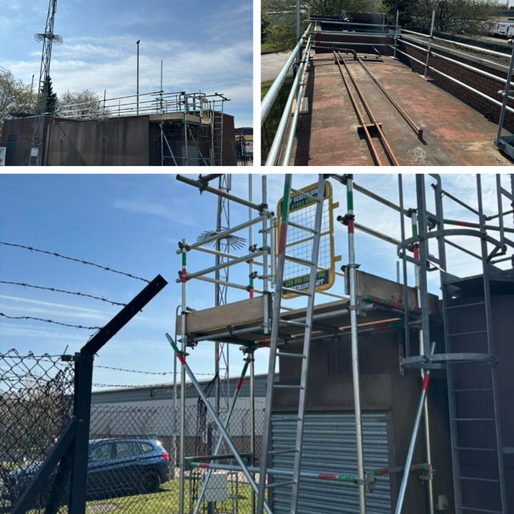 Access tower and handrail