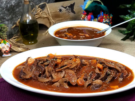Rôti à la sauce et vin rouge - Carne al vino rosso