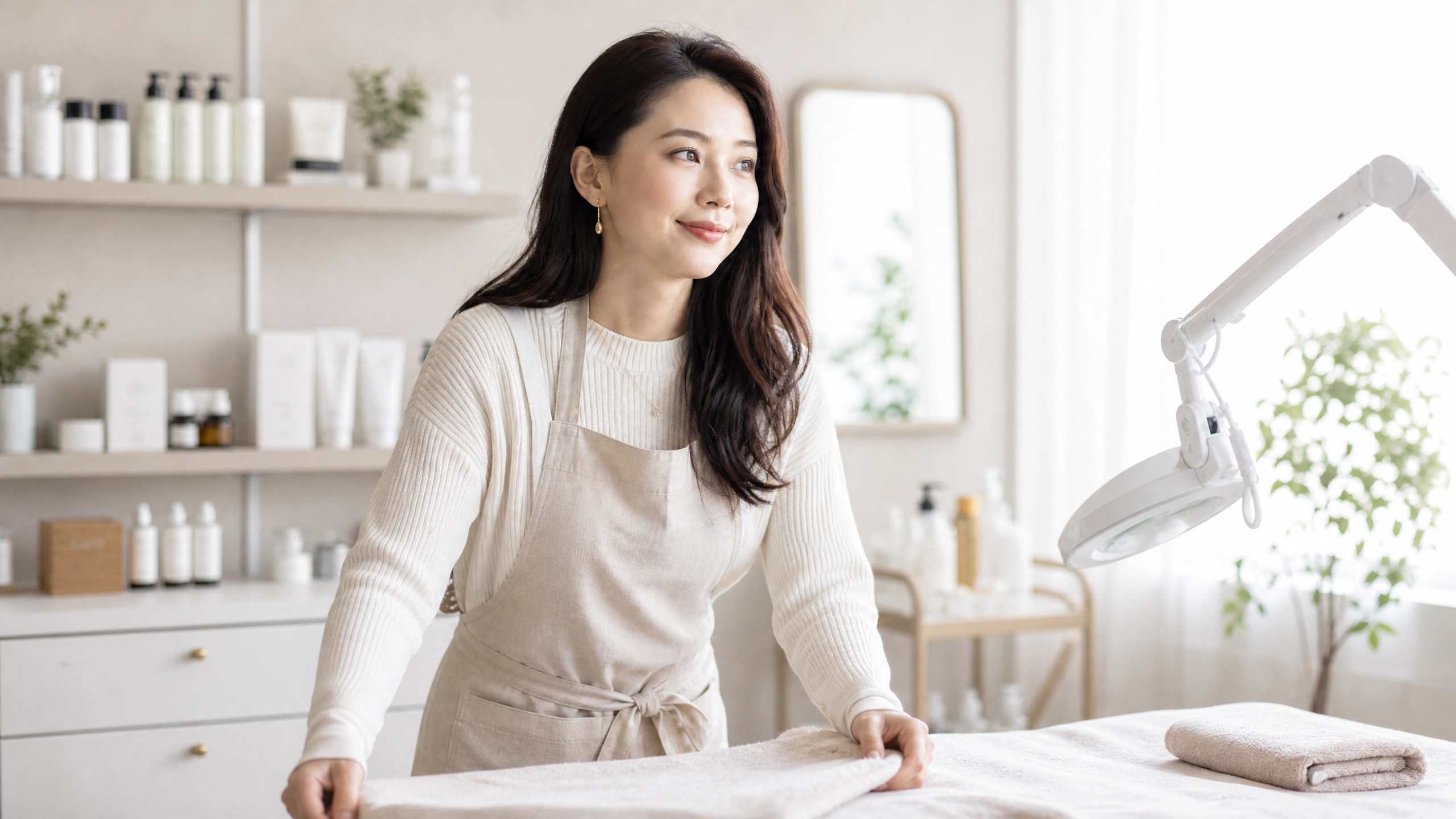 自分のサロンが軌道に乗り生き生きと働く女性オーナー