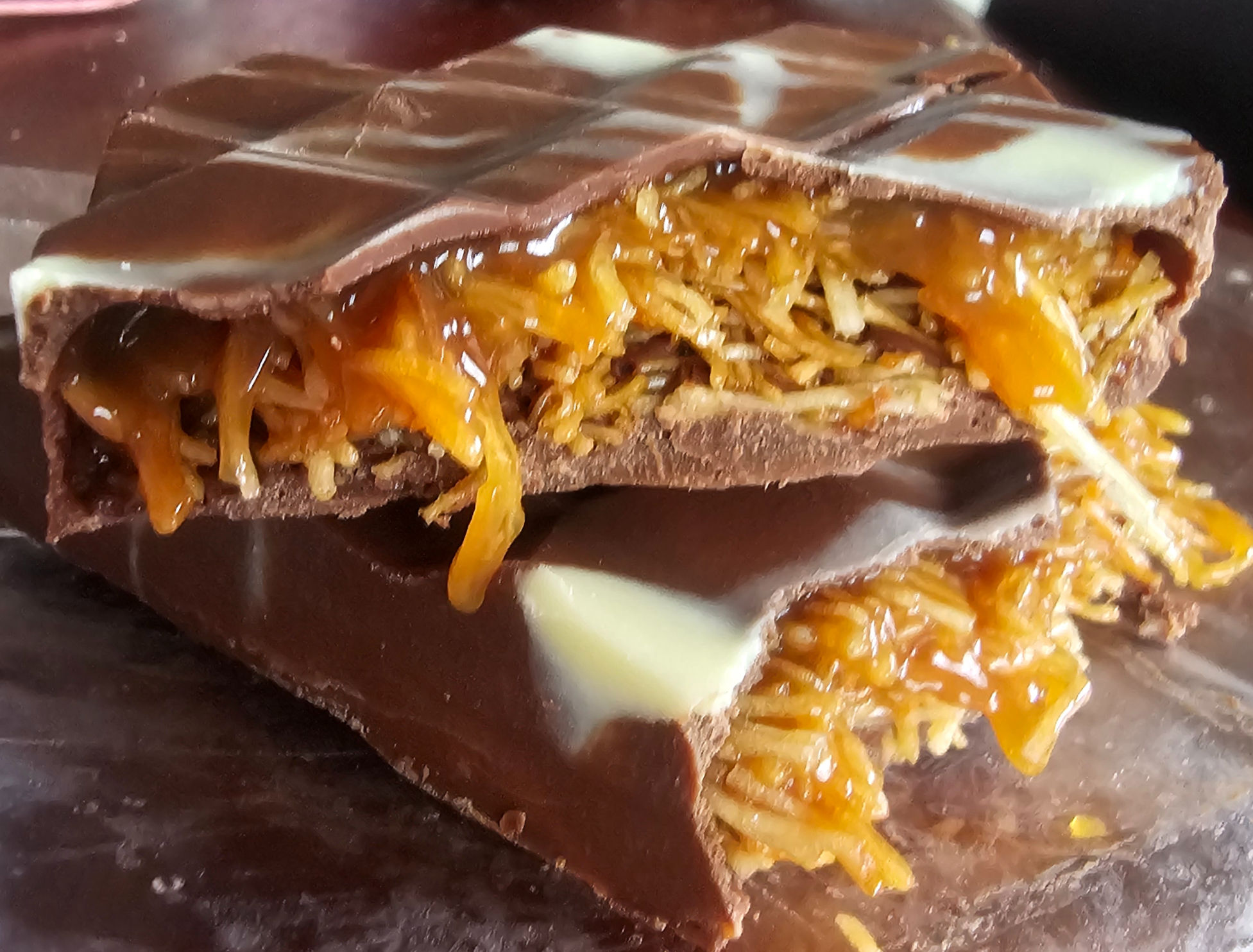 Caramel Dubai Stuffed Chocolate
