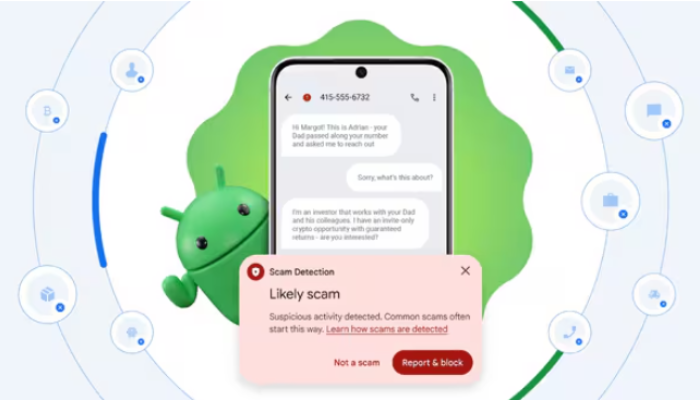 Google report shows Android users receive fewer scam messages and calls compared to iPhone users.