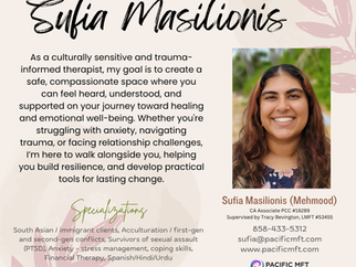 Therapist Spotlight on Sufia Masilionis APCC