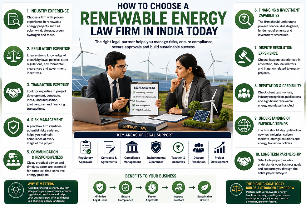 How to Choose a Renewable Energy Law Firm in India Today