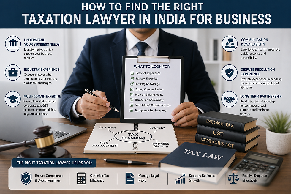 How to Find the Right Taxation Lawyer in India for Business