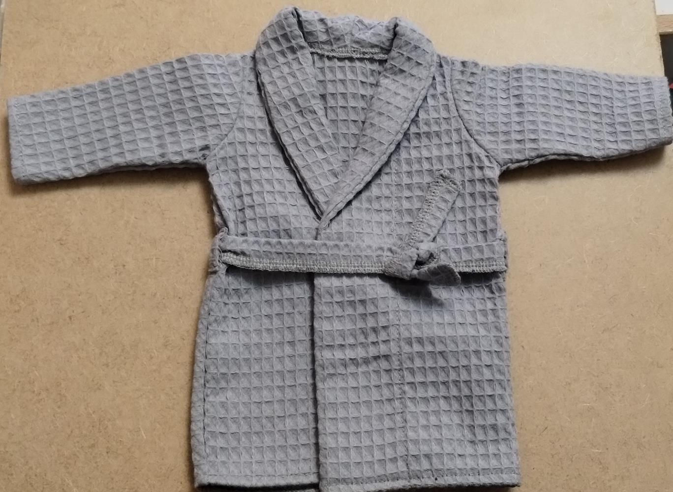 Teddy Grey Waffle Robe