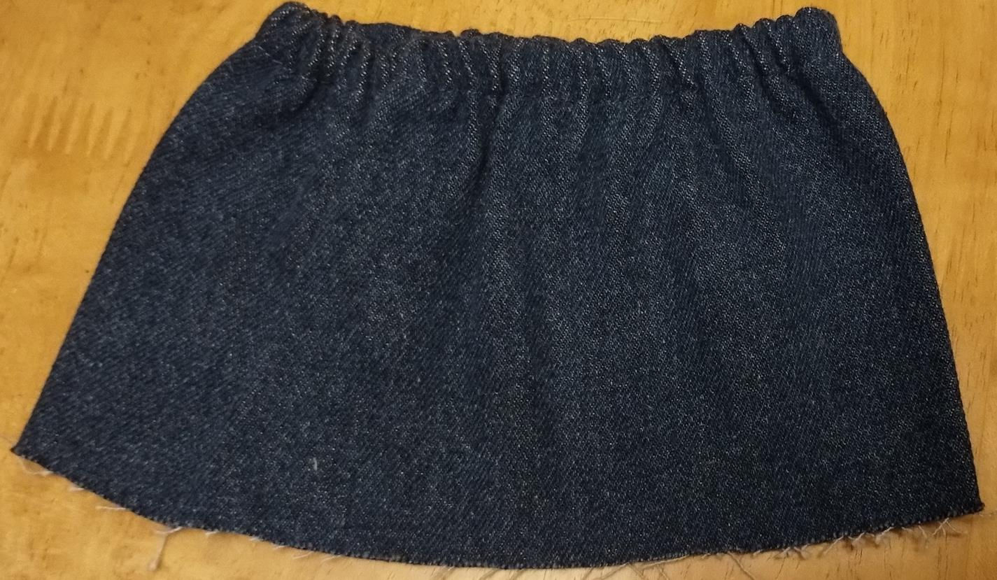Teddy denim skirt 