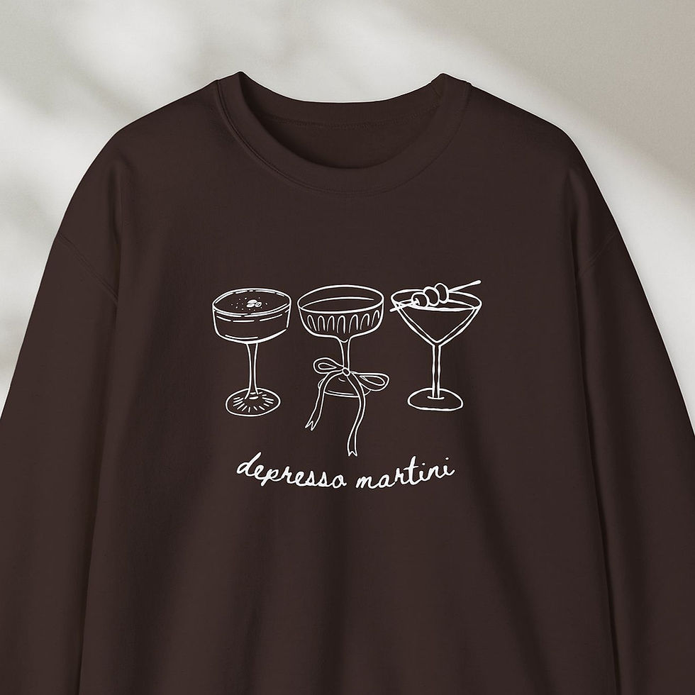 Thumbnail: 'Depresso Martini' Crewneck Sweatshirt (Gildan Heavy Blend™)