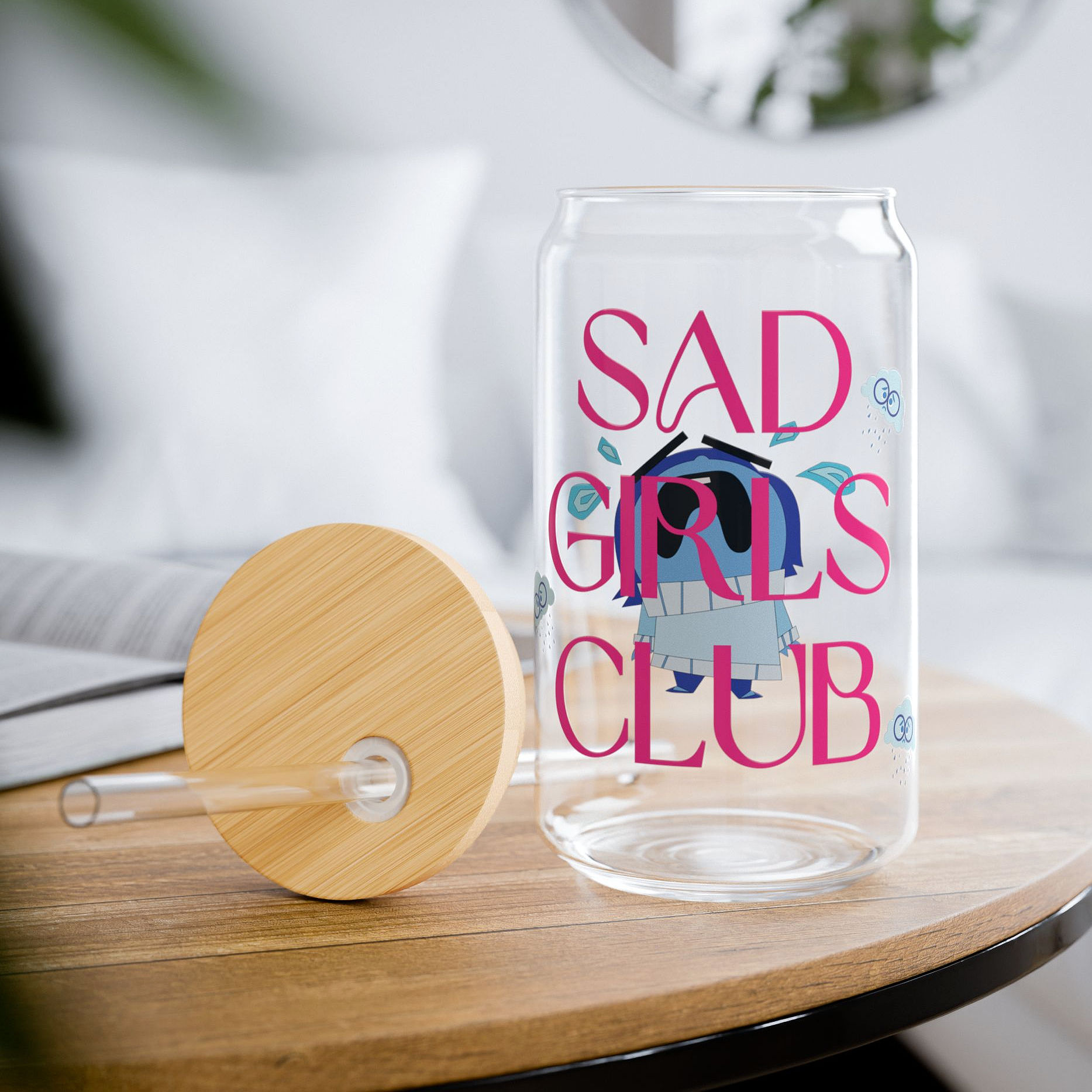 "Sad Girls Club" Beer Can Glass (Optional Lid/Straw)