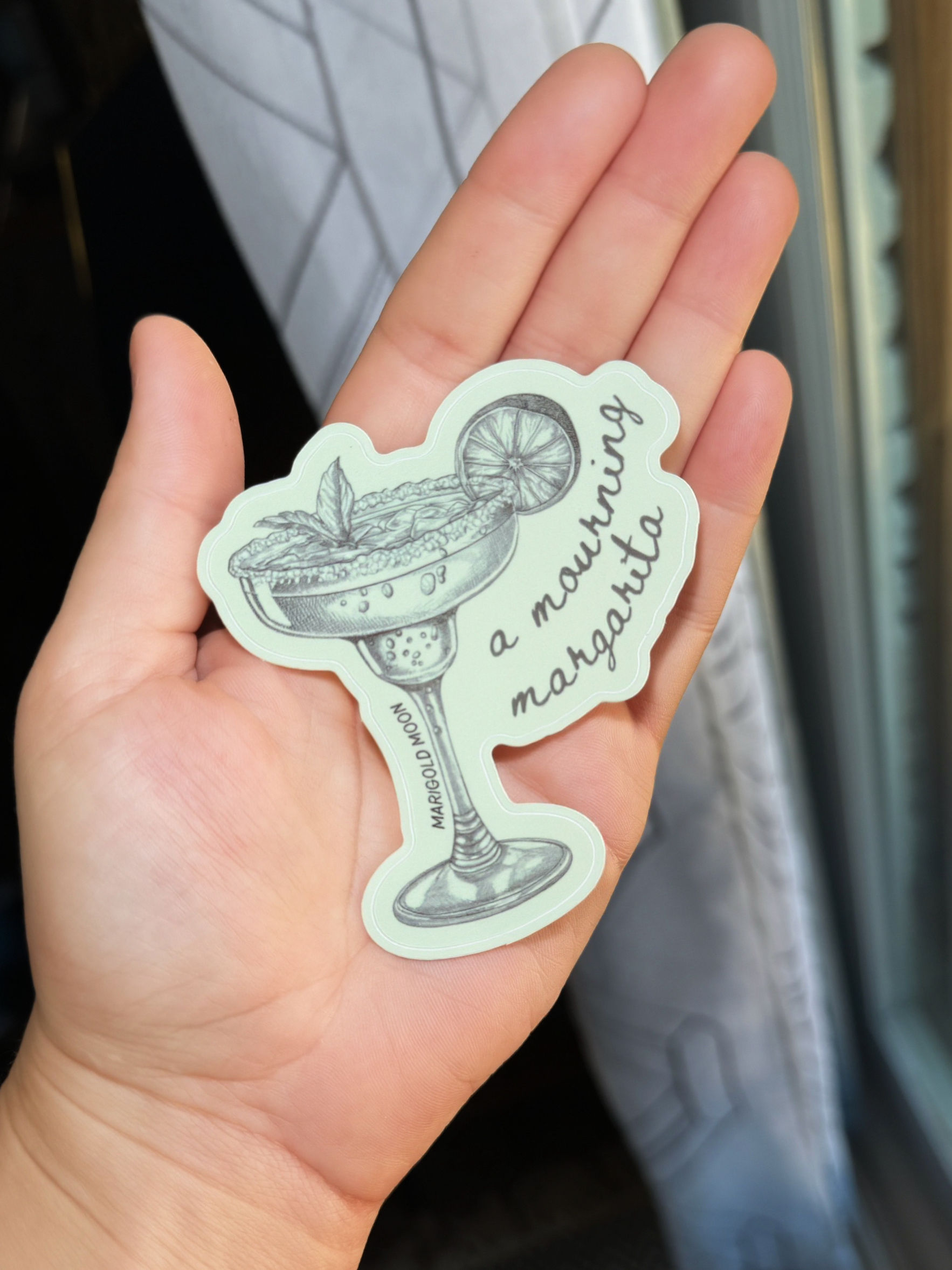 "Mourning Margarita" Vinyl Sticker (Waterproof, Die Cut)