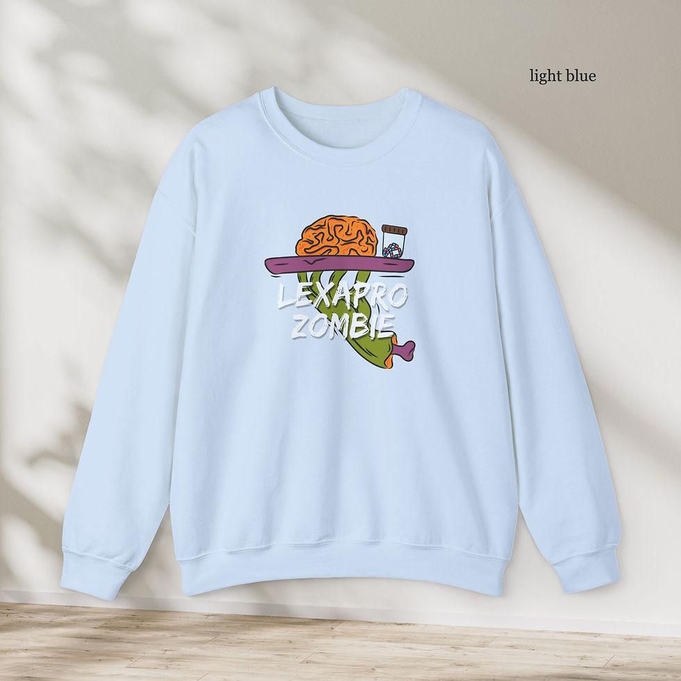 Thumbnail: "SSRI Zombie" Custom Crewneck Sweatshirt