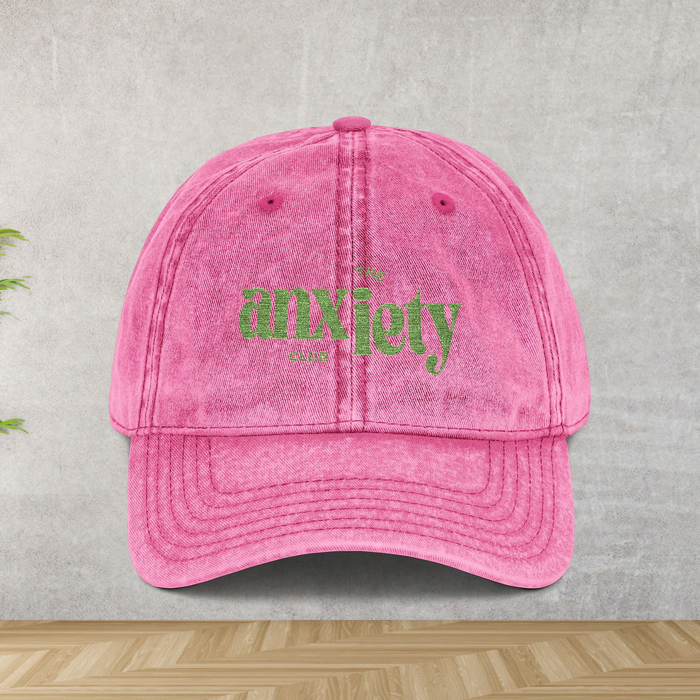 Thumbnail: "The Anxiety Club" Embroidered Vintage Style Dad Hat