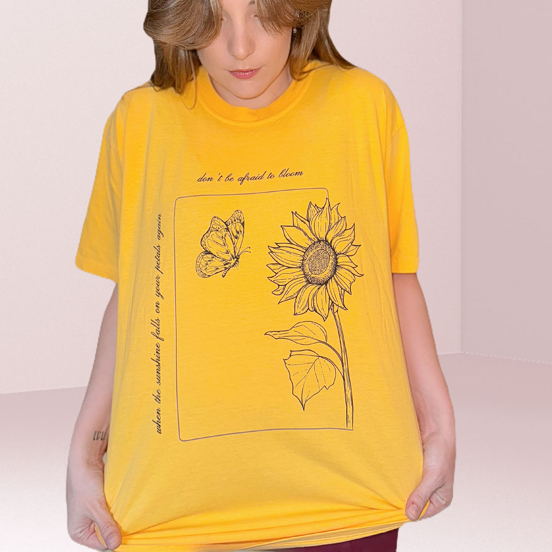 "Don't Be Afraid To Bloom" Cotton T-Shirt