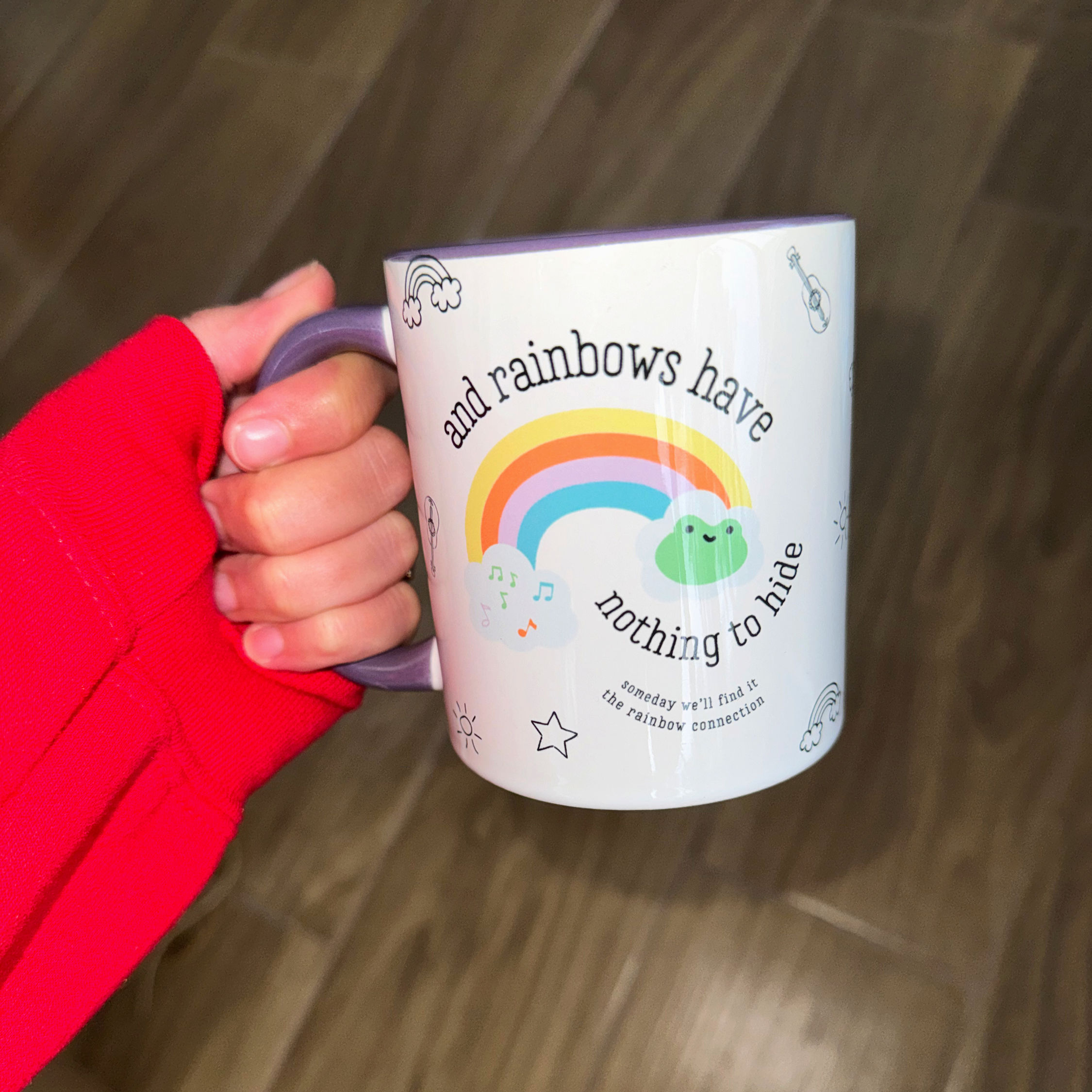 "Rainbow Connection" Ceramic Coffee Mug (w/ Accent Color)