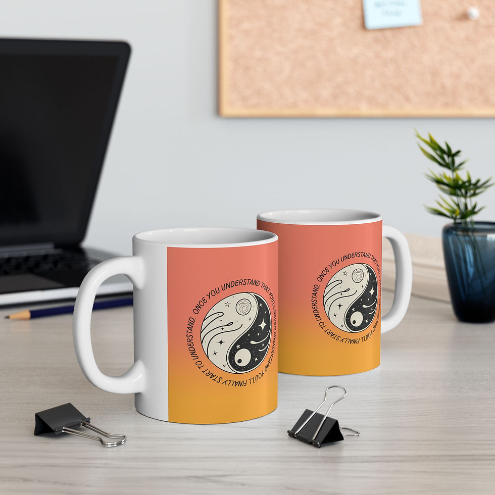 Thumbnail: "Once You Understand" Yin Yang Ceramic Coffee Mug