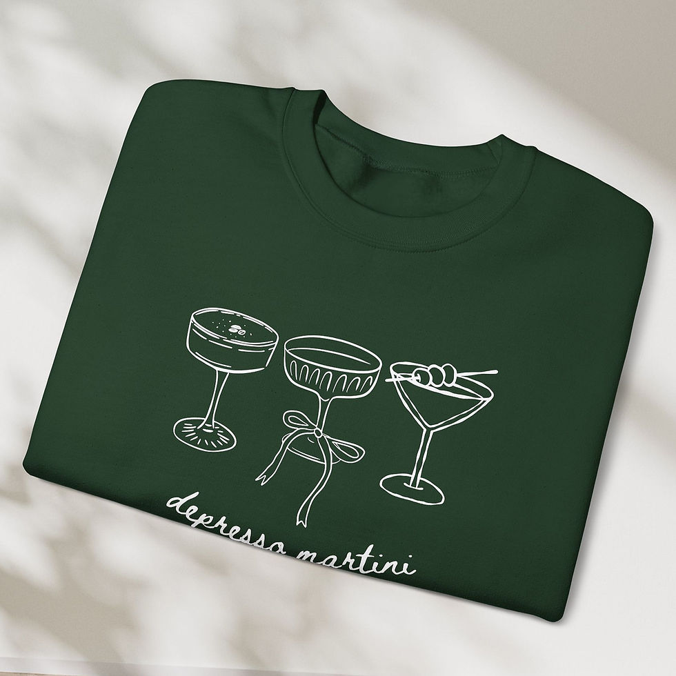 Thumbnail: 'Depresso Martini' Crewneck Sweatshirt (Gildan Heavy Blend™)