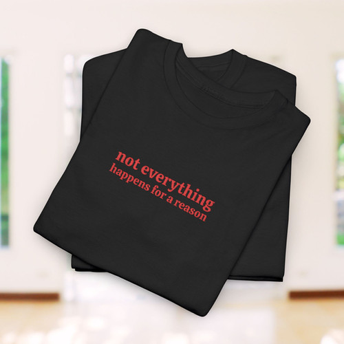 FOR A REASON 刺繍 Tシャツ YOU'RE NOT ALONE FOR A REASON 刺繍 T