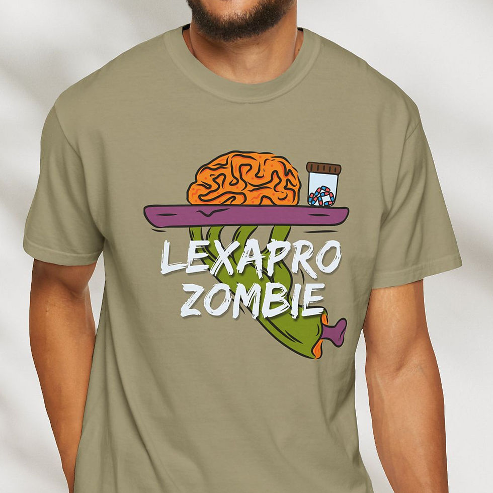 Thumbnail: "SSRI Zombie" Custom Graphic T-Shirt (Lexapro⏐Celexa⏐Zoloft⏐Paxil⏐Prozac)