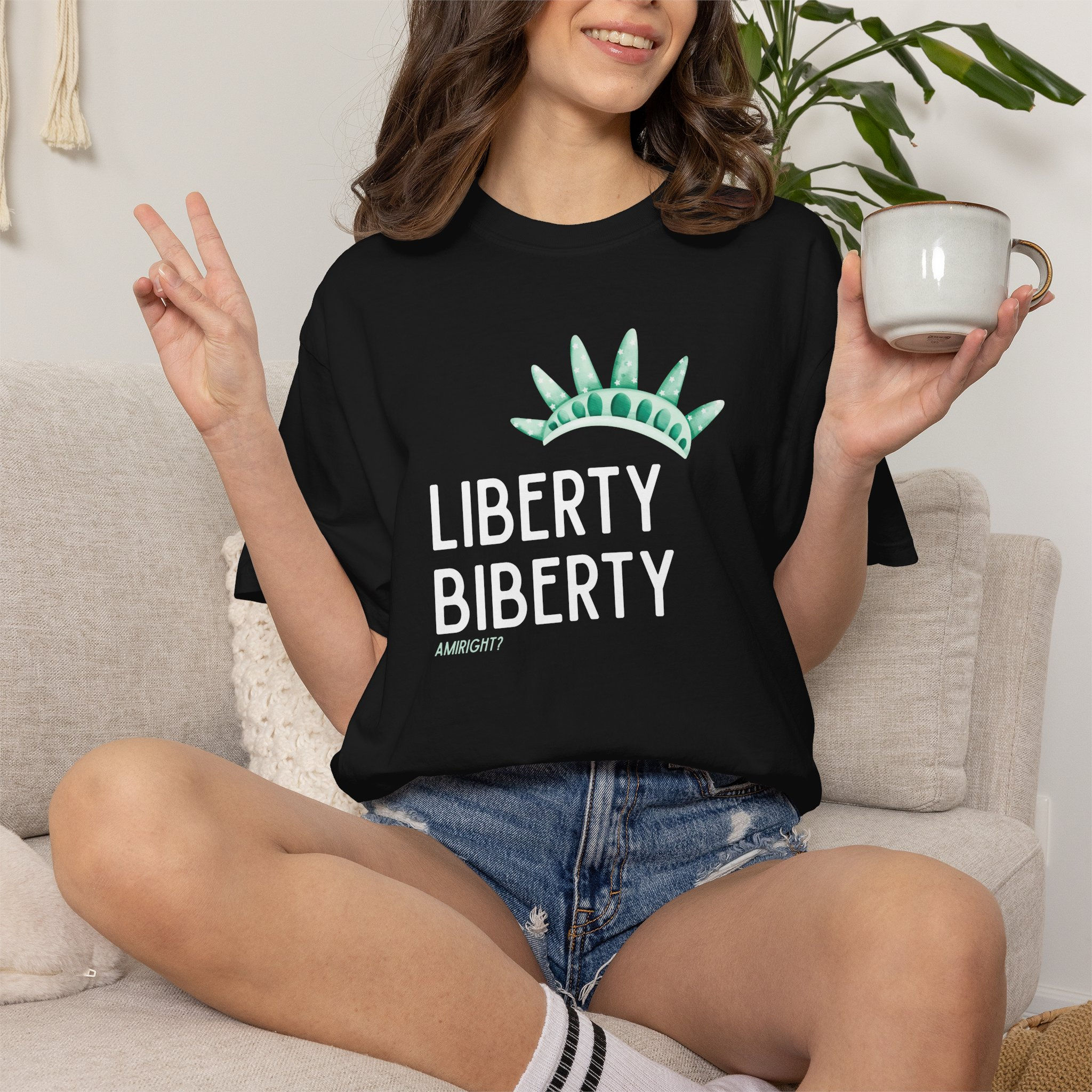 "Liberty Biberty" Cotton T-Shirt (July Fourth⏐Comfort Colors)