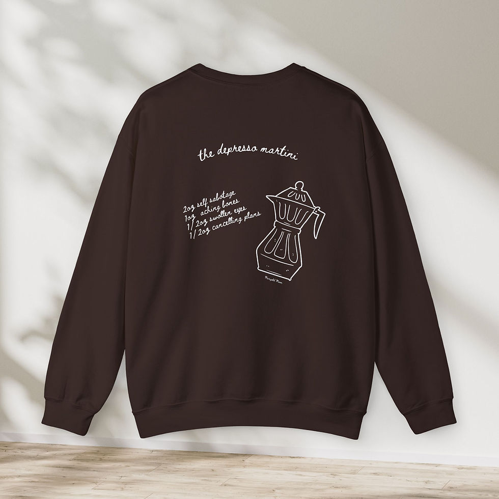 Thumbnail: 'Depresso Martini' Crewneck Sweatshirt (Gildan Heavy Blend™)