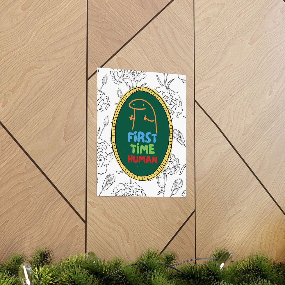 Thumbnail: "First Time Human" Art Print (Matte Poster⏐Unframed)