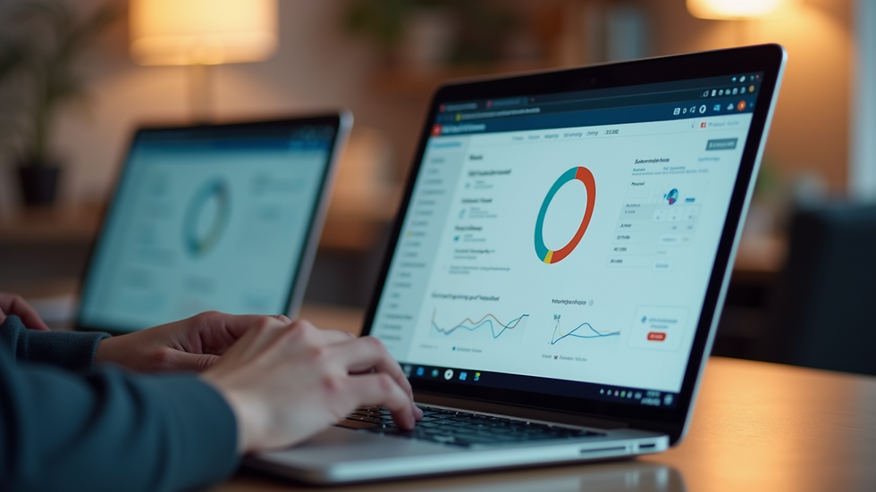 Eye-level view of a laptop screen showing subscription management interface