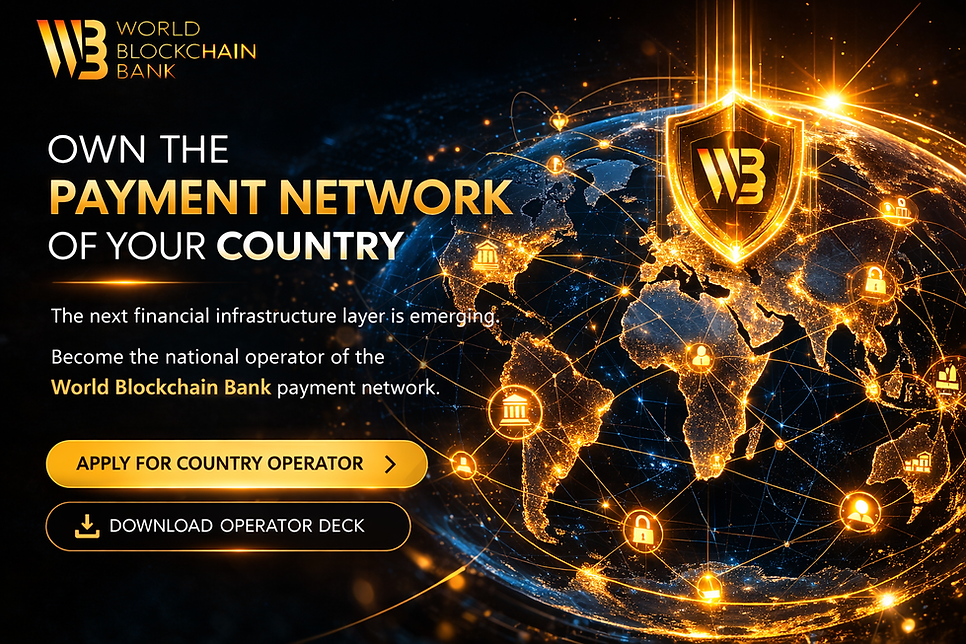 World Blockchain Bank Country Operator License