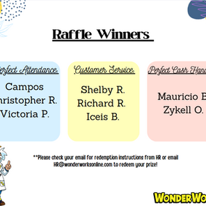 Announcing June Raffle Winners!