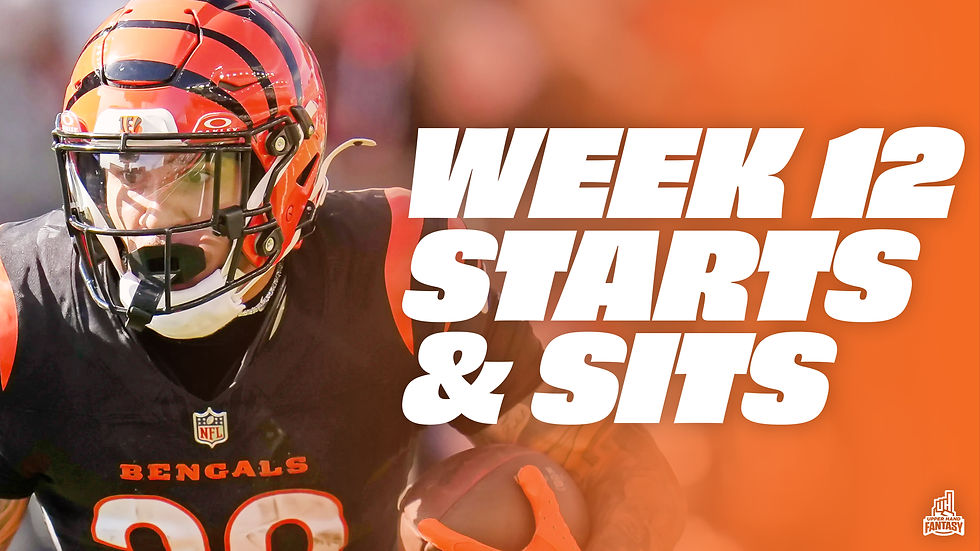 Week 12 Starts/Sit Guide