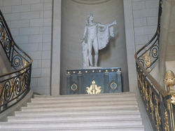 Staircase with a Statue