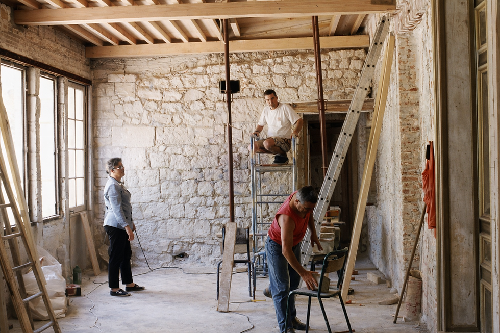 La pose du plafond