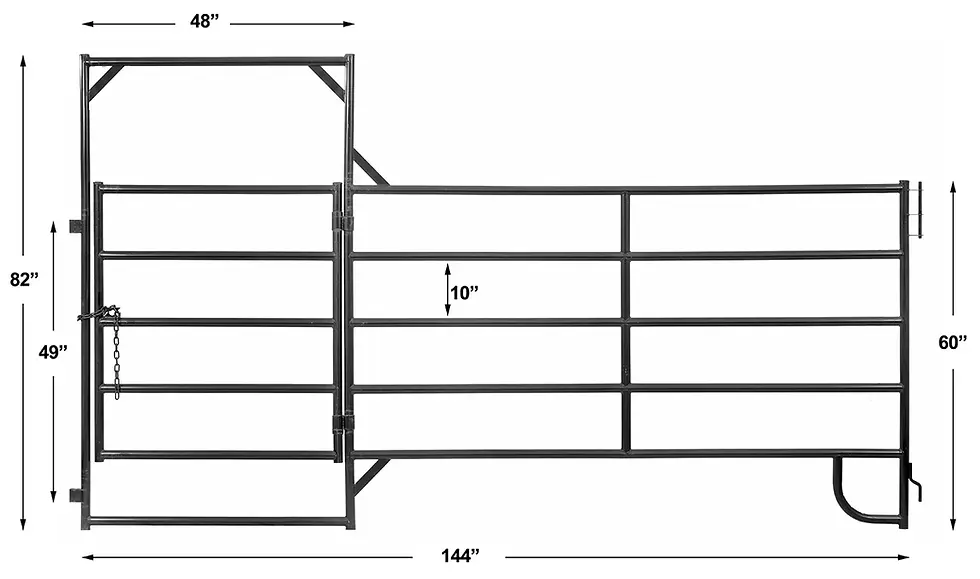 Thumbnail: 18-gauge medium duty panel gate for farm enclosures