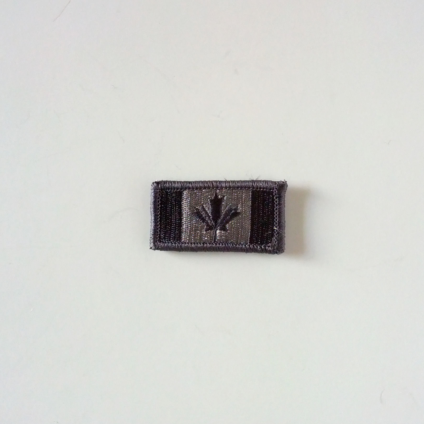 Canadian Black/Gray Velcro Flag Patch-Small