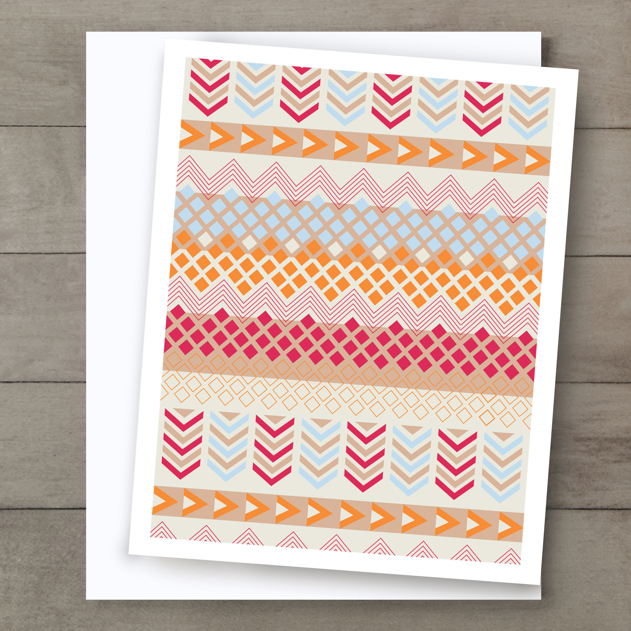 Zig Zag Arrow Card