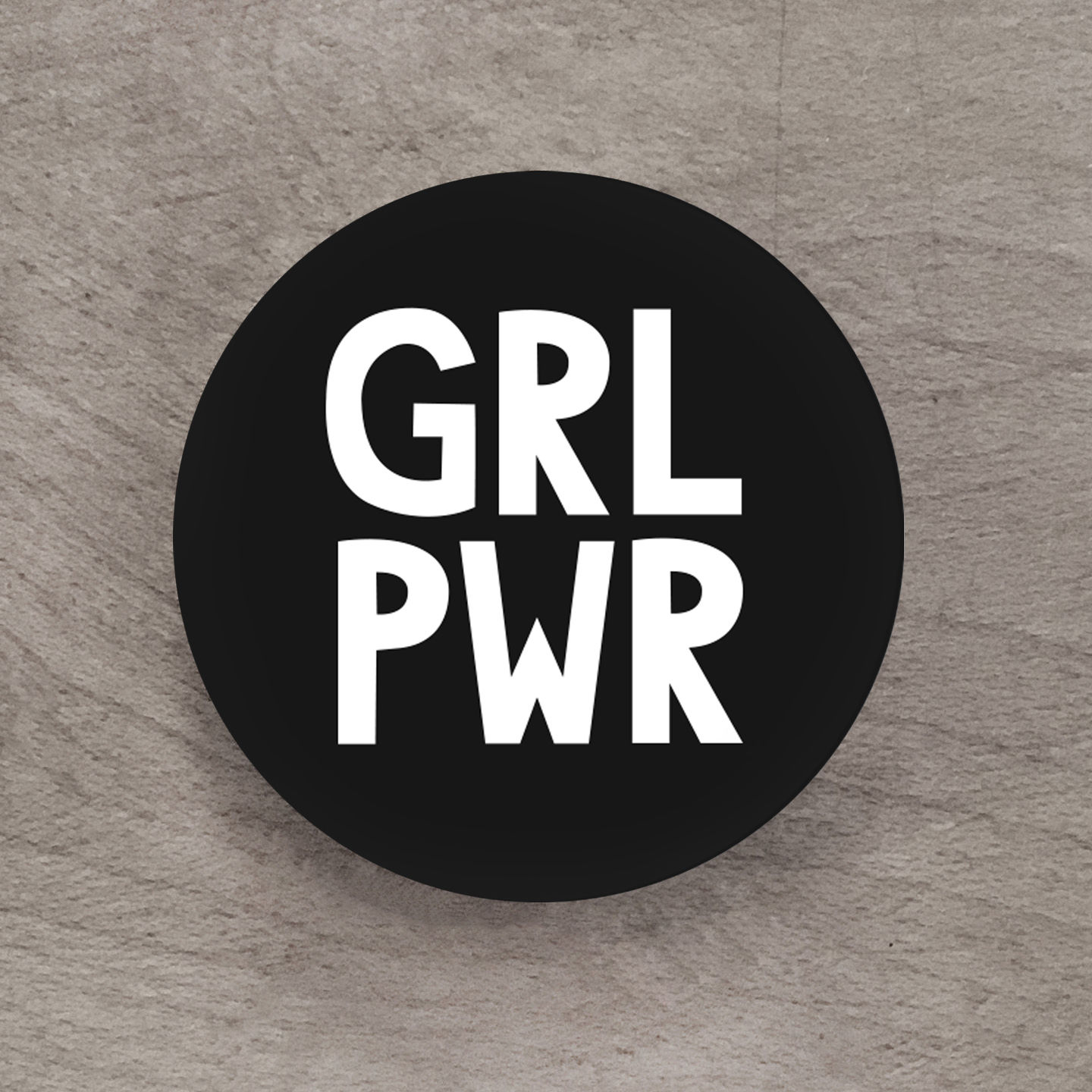 Girl Power Pin Black