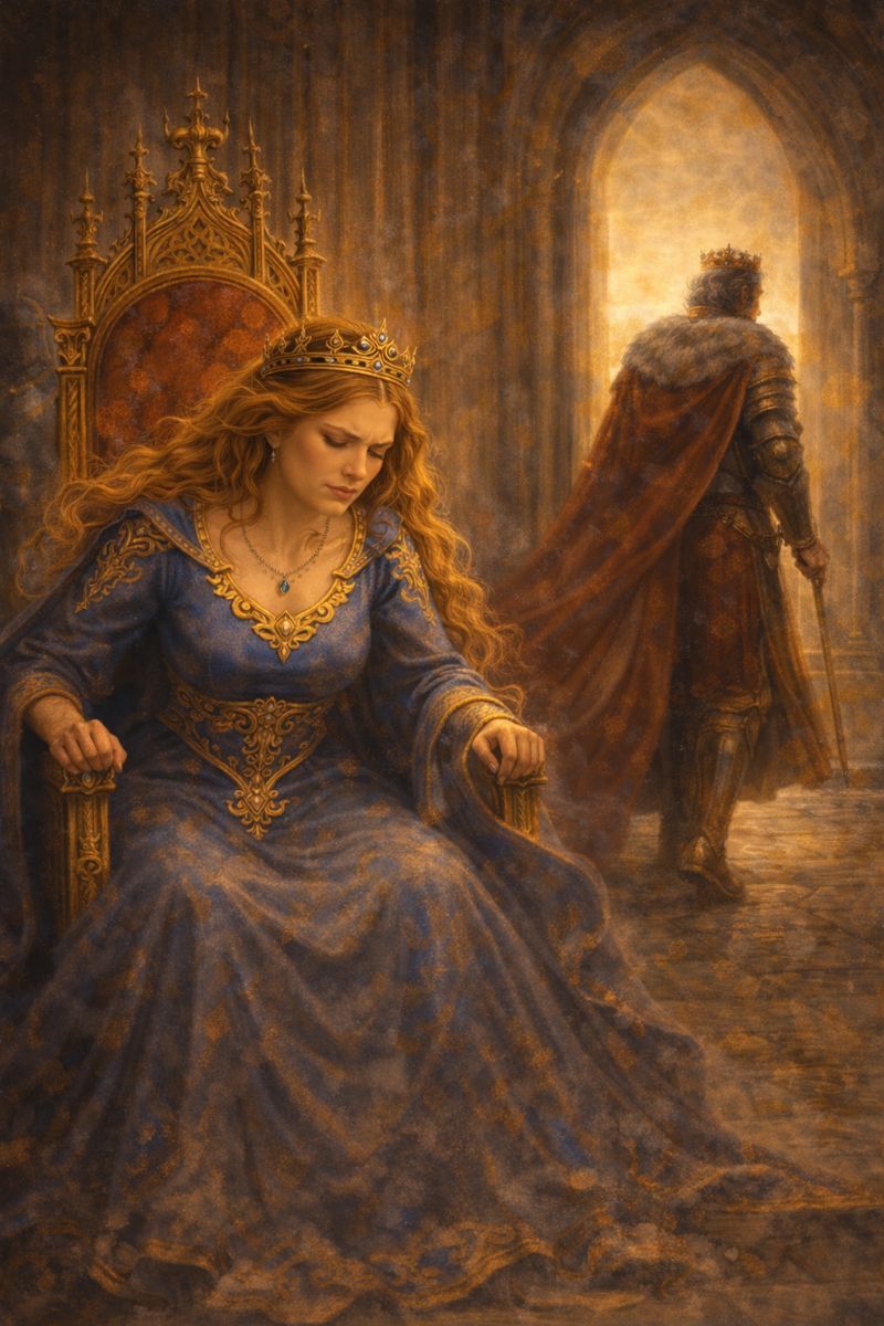 Queen strogen sad, king leaving