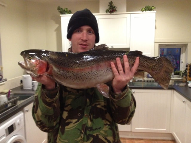 11lb Rainbow Caught on Olive Dancer