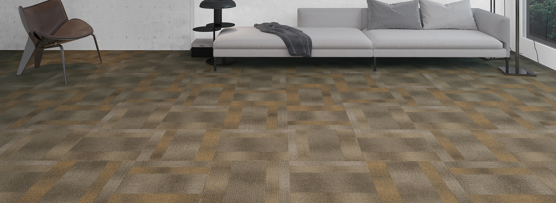Carpet look luxury vinyl flooring