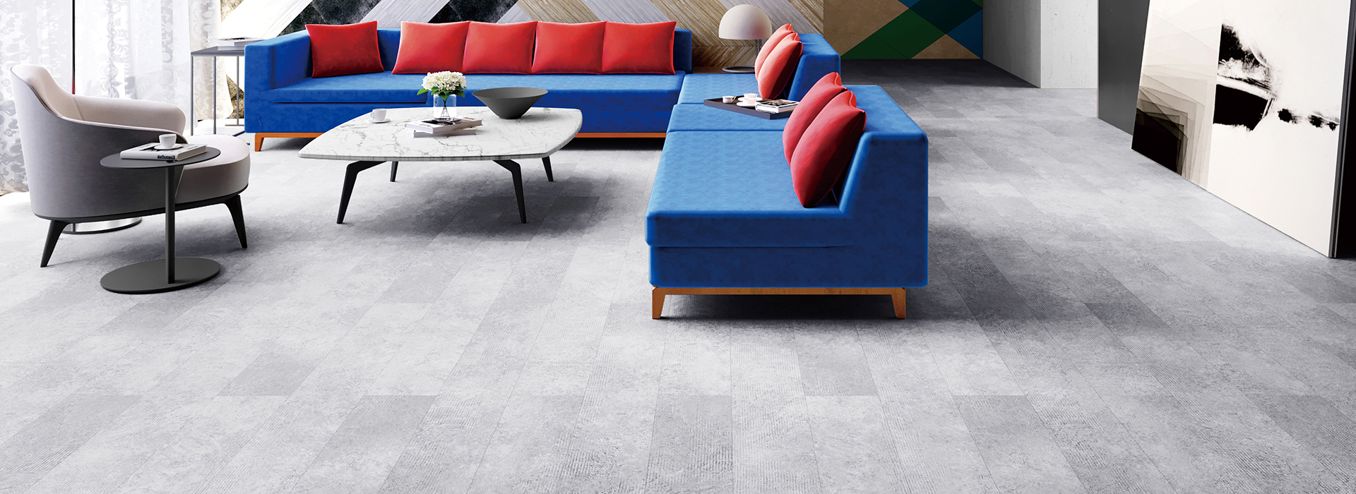 Connoisseur tile pattern luxury vinyl