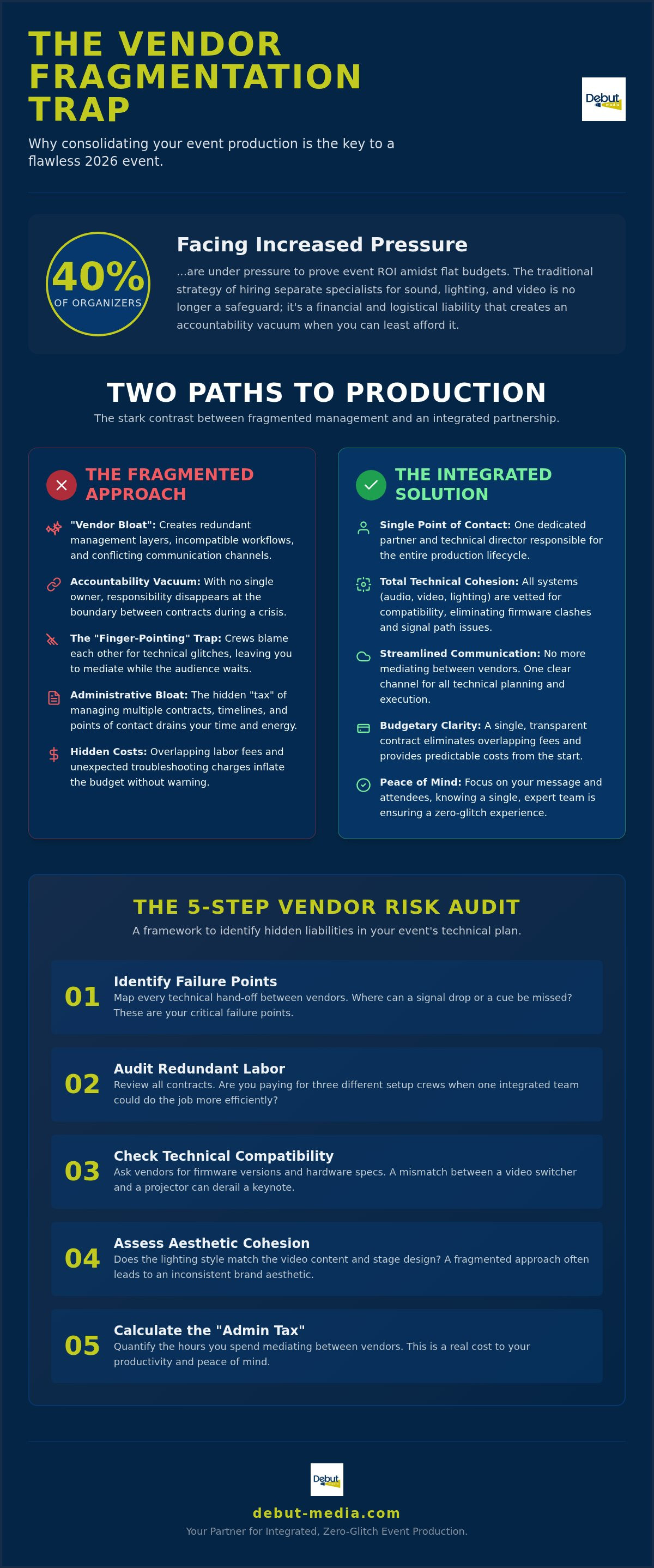 Risks of using multiple vendors for an event