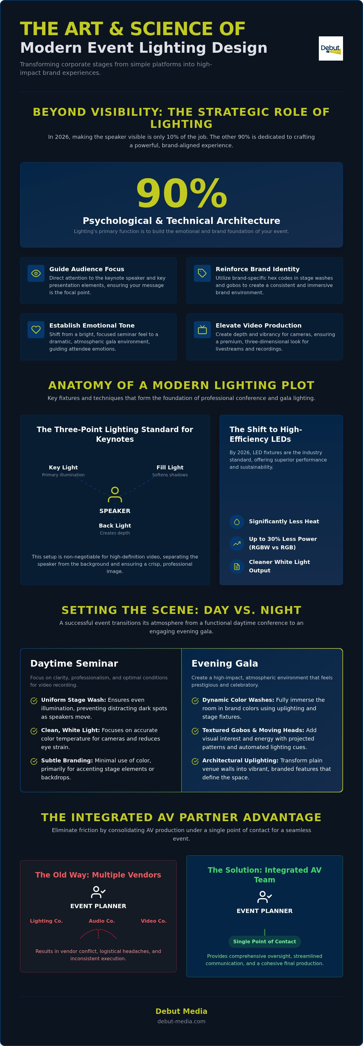 Conference stage lighting design
