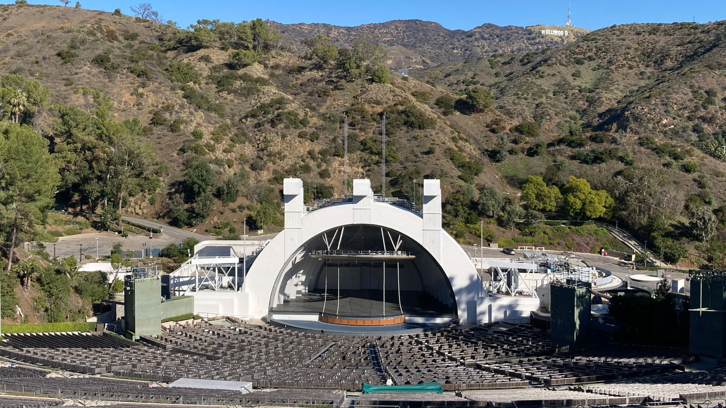 Legendary outdoor amphitheater hosting concerts and major music performances.