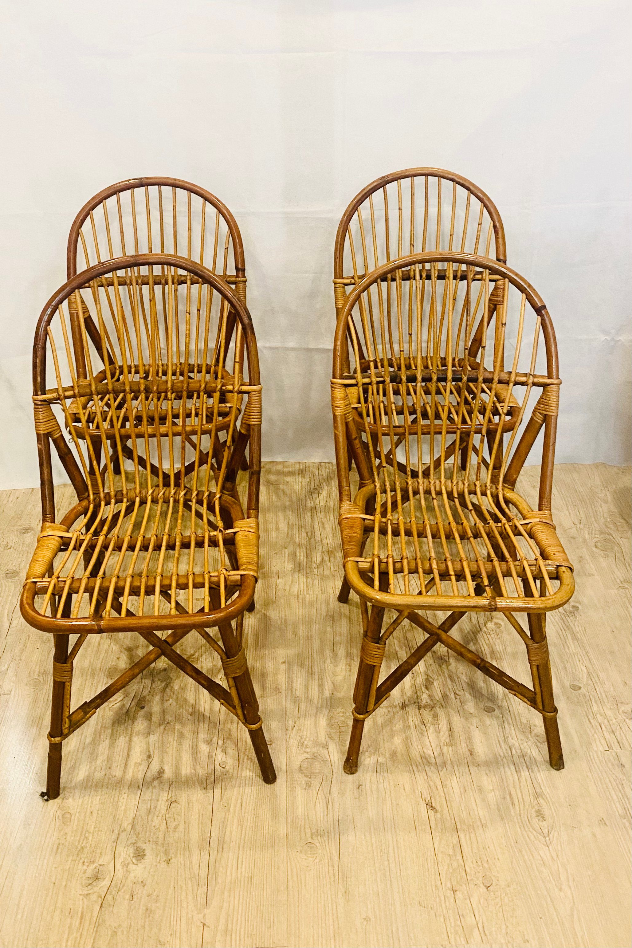 ⭐️VENDUES⭐️CHAISES BAMBOU & ROTIN circa 60/70